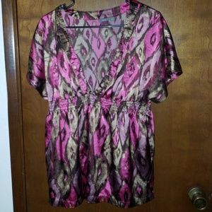 Beautiful colorful Apt.9 Silk like Blouse